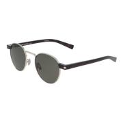 Saint Laurent Rund metallram solglasögon SL 707 Gray, Unisex