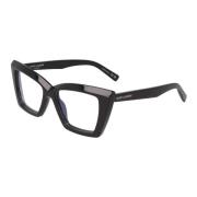 Saint Laurent Oregelbunden acetatramglasögon Black, Unisex