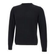 Filippo De Laurentiis Merinoull Crew Neck Sweater Blue, Herr