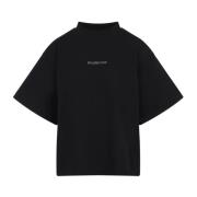 Balenciaga Cropped T-Shirt Black, Dam