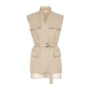 Brunello Cucinelli Beige Jacka för Stiliga Outfits Beige, Dam