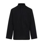 Balenciaga Svart långärmad polotröja Black, Herr