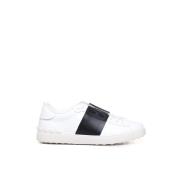 Valentino Garavani Lågtopp lädersneakers, svart & vit White, Herr