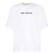 Axel Arigato Vit Logo Print T-shirts och Polos White, Herr