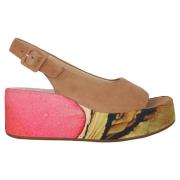 Högl Beige Mix Platform Sandal för Kvinnor Multicolor, Dam