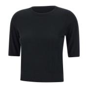 Kangra Svart Merinoull T-shirt Korta ärmar Black, Dam