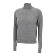 Kaos Ull Turtleneck Tröja, Grå Gray, Dam