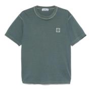 Stone Island Avslappnad Bomull T-shirt Green, Herr