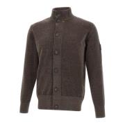 Dekker Mjuk Chenille Cardigan i Brun Brown, Herr