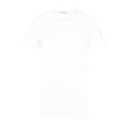 Moncler Naturlig Bomull T-shirt White, Dam