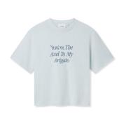 Axel Arigato Min Axel Tryckt T-shirt Blue, Dam