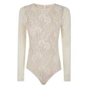 Zimmermann Elegant Blonde Bodysuit Beige, Dam