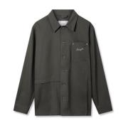 Axel Arigato Rowe Canvas Overshirt Gray, Herr