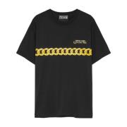 Versace Logo Institutional Kortärmad T-Shirt Black, Herr