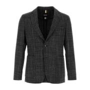 Boss Svart ullblandningsblazer Black, Herr