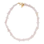 Forte Forte Ädelsten Blomma Halsband Pink, Dam