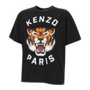 Kenzo Lucky Tiger Svart T-shirt Black, Herr