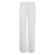 7 For All Mankind Modern Tailorless Färgad Denim Jeans White, Dam