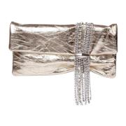 Jimmy Choo Vintage Läderclutch med Kristaller Yellow, Dam