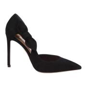 Aquazzura Svart Mocka Slips Stiletto Pump Black, Dam