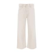 Mother Bred Ben Kort Jeans Beige, Dam