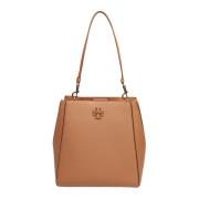 Tory Burch Läderhinkväska i Tiramisu-färg Brown, Dam