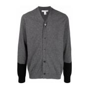 Comme des Garçons Ull Cardigan i Stiligt Design Gray, Herr