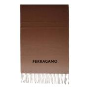 Salvatore Ferragamo Cashmere Halsduk med Färgövergång och Fransar Brow...