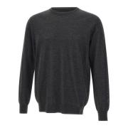 Kangra Merinoull Crew Neck Sweater Gray, Herr