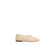 Mansur Gavriel Platt Ballerina Skor Beige, Dam