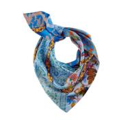 Codello Blommig Sidensjalk Triangel Multicolor, Dam