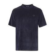 Fred Perry Mjuk Towelling T-shirt för Ultimat Komfort Blue, Herr