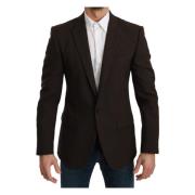 Dolce & Gabbana Brun Martini Blazer i ull Brown, Herr