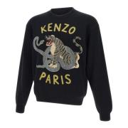 Kenzo Året för ormen sweatshirt svart Black, Herr