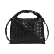 Bottega Veneta Mini Hop Hobo Handväska i Svart Black, Dam