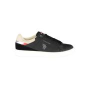 U.s. Polo Assn. Svarta herrsneakers med kontrastdetaljer Black, Herr