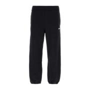 Msgm Svarta bomulls-joggers för män Black, Herr