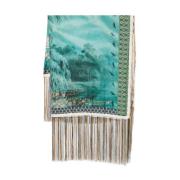 Pierre-Louis Mascia Elegant Sidenscarf Multicolor, Dam