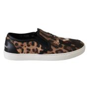 Dolce & Gabbana Loafers med Leopardmönster för Elegant Komfort Brown, ...