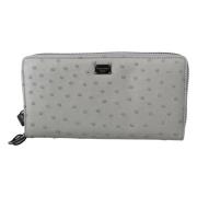 Dolce & Gabbana Elegant Strutslder Kontinental Plnbok Gray, Herr