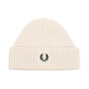 Fred Perry Chunky Rib Beanie Beige, Herr