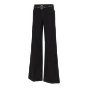 Liu Jo Svarta Flare Leg Jeans Bottom Up Black, Dam