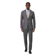 Boggi Milano Pinstripe ren ull kostym Gray, Herr