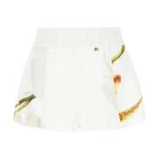 Genny Casual Denim Shorts för Kvinnor White, Dam