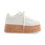 Valentino Garavani Vita Sneakers med Korkplattformsula White, Dam