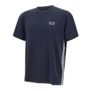 Emporio Armani EA7 Blå Bomull T-shirt med Logotyp Blue, Herr