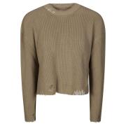 MM6 Maison Margiela Stilren Crewneck Sweatshirt Beige, Dam