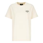 A.p.c. Unik T-shirt - Stilren och bekväm Beige, Dam