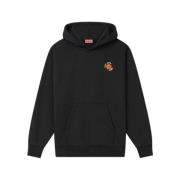 Kenzo Svart Broderad Hoodie Sweatshirt Black, Herr