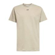 Off White Beige T-shirts och Polos med Stitch Logo Beige, Herr